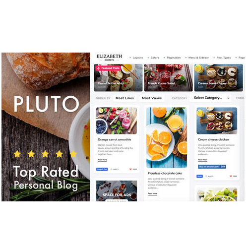 Download Pluto Clean Personal WordPress Masonry Blog Theme ...