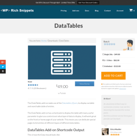 WP Rich Snippets DataTables 1.1.0