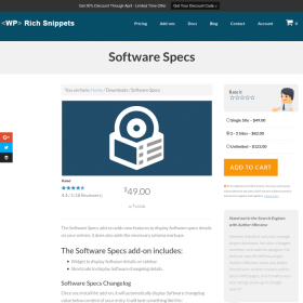 WP Rich Snippets Software Specs 1.1.0