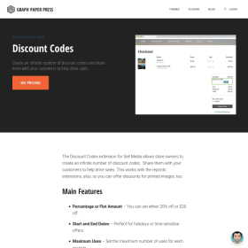 Graph Paper Press Sell Media Discount Codes Add-On 2.1.5